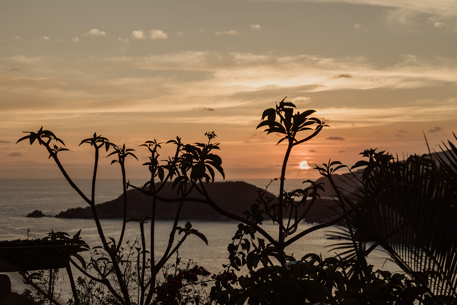 sunset in Zihuatanejo Mexico