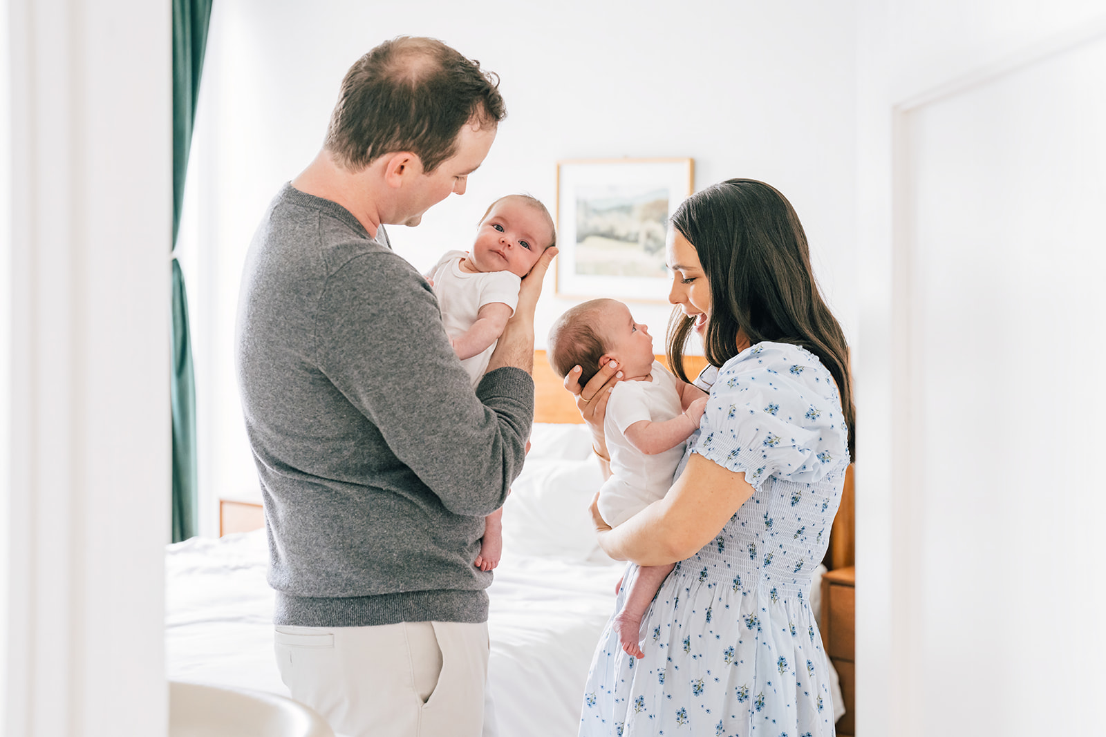 In-home twin newborn portrait session in Brooklyn