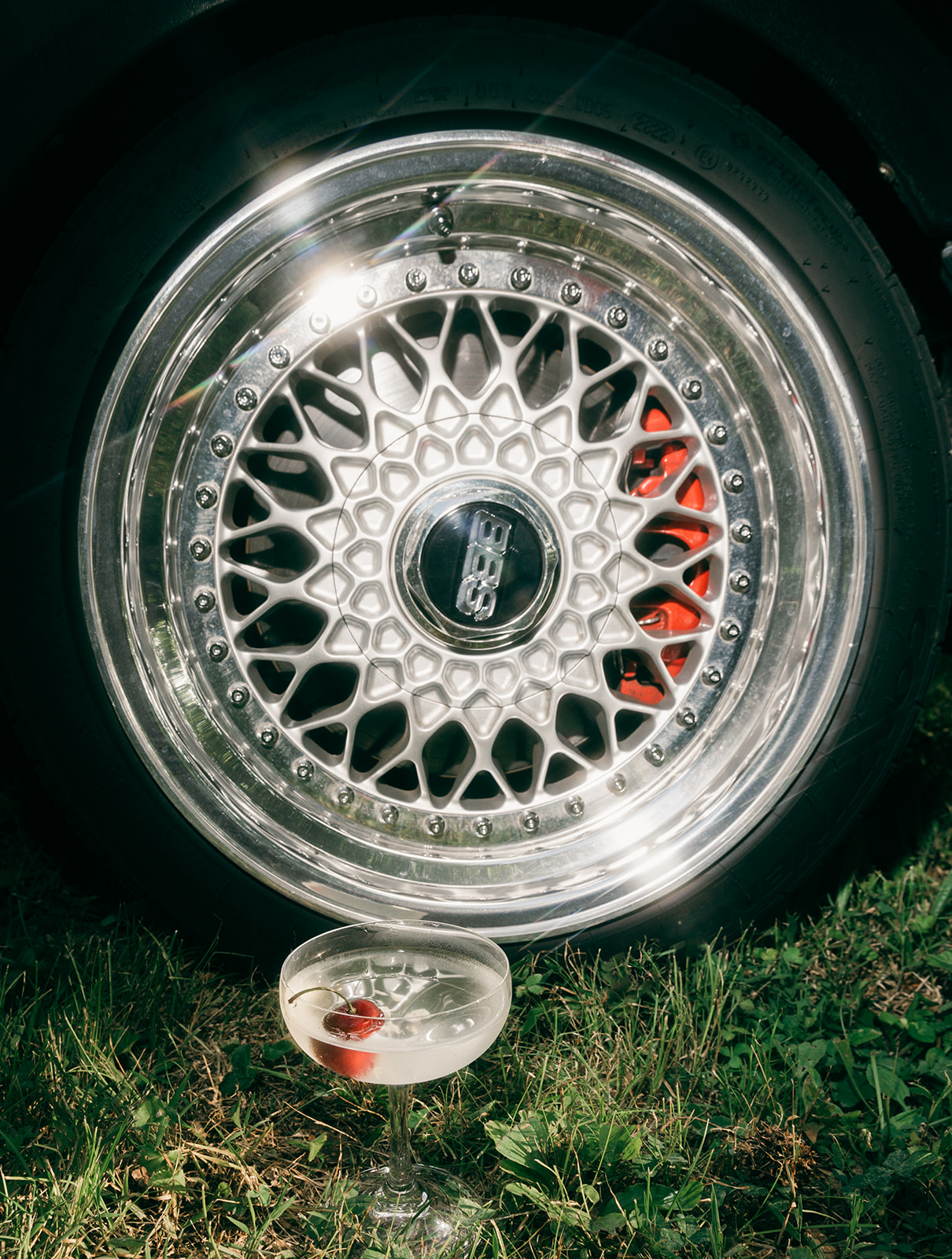 Cherry martini red brake calipers and BBS wheels