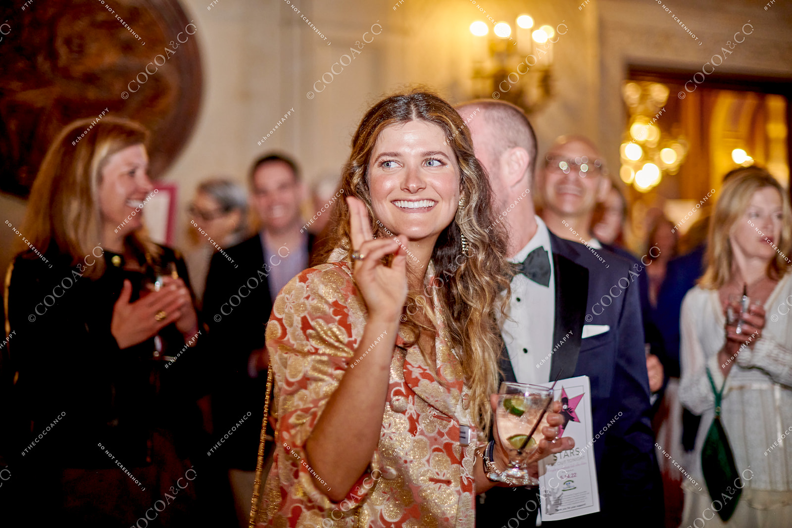 Event guests in Ochre Court Mansion in Newport, RI at Star Kids' 2022 Stars Are Out Gala captured by Cocoa & Co.