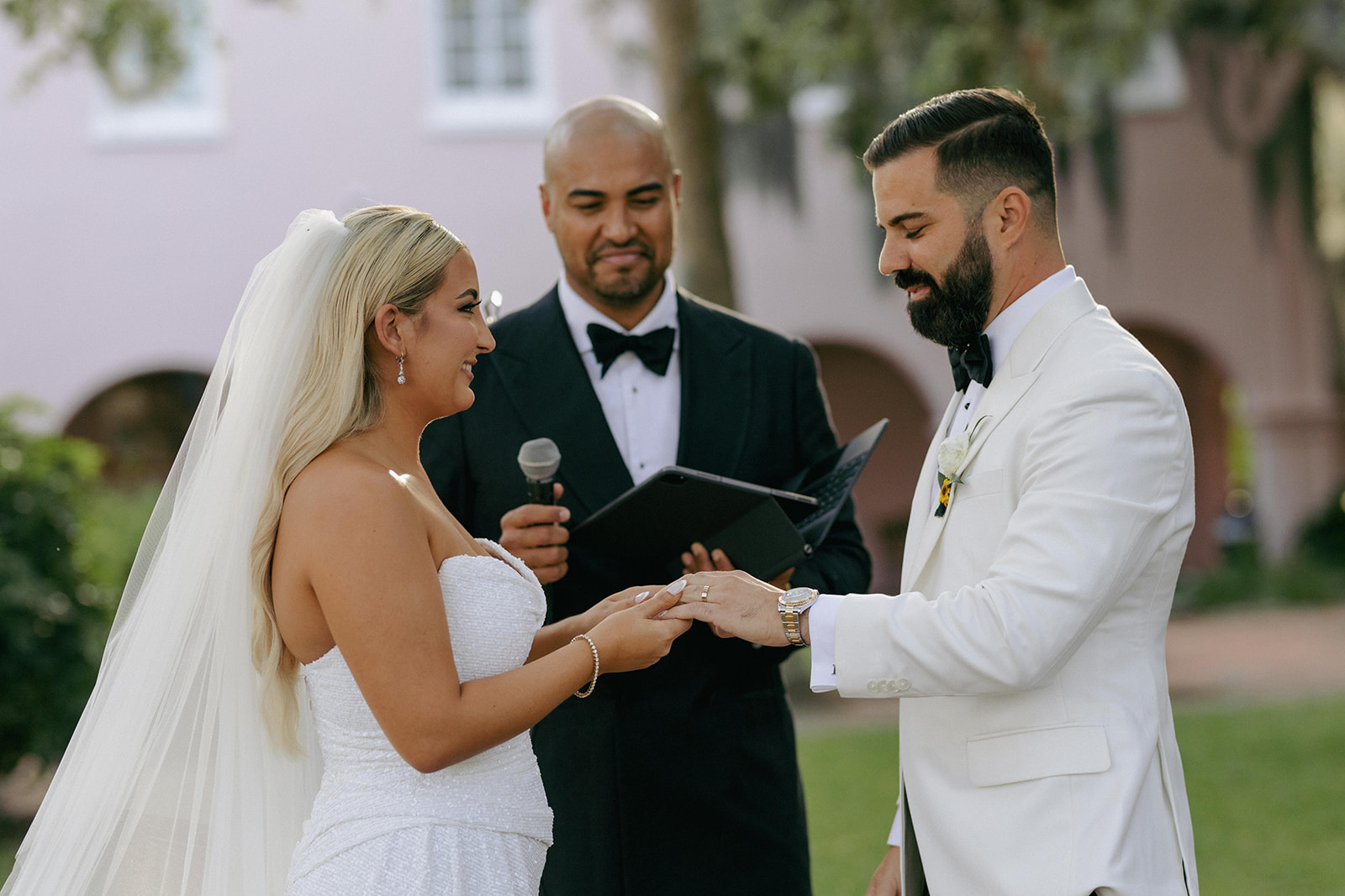 exchanging of vows Oldest House wedding ceremony in St Augustine FL