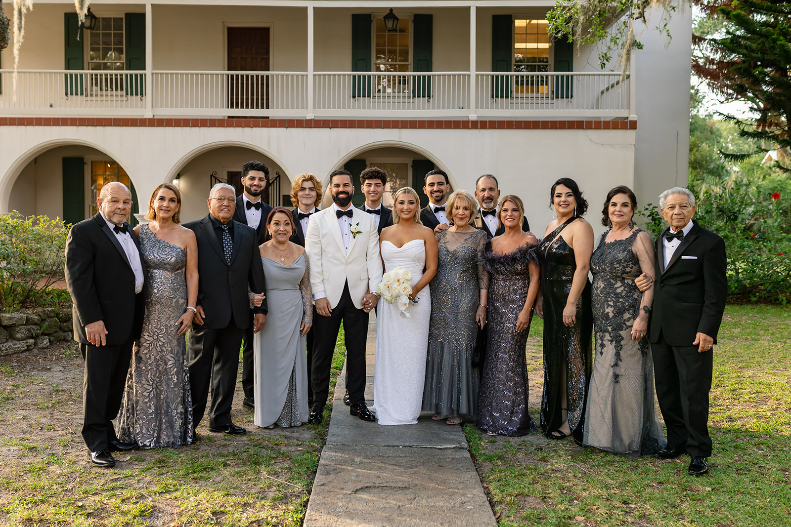 family portrait Oldest House wedding ceremony in St Augustine FL