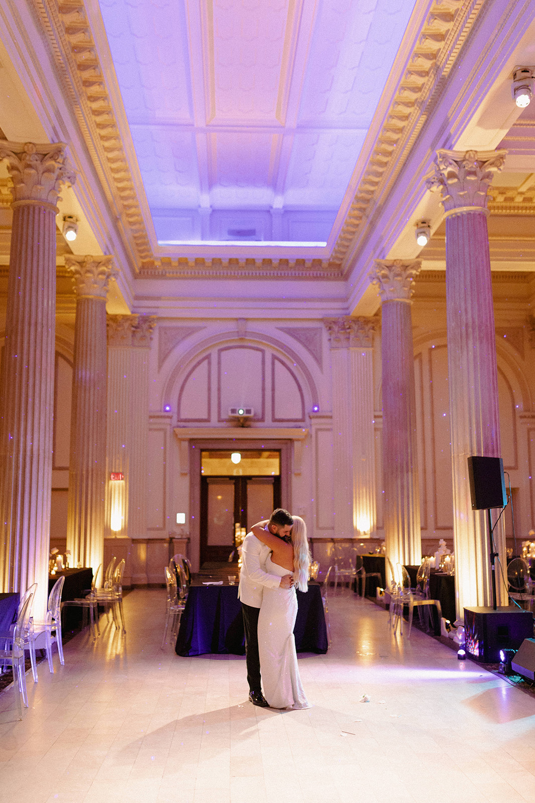 newlywed couple intimate last dance Old Hollywood wedding at the Treasury in St Augustine FL