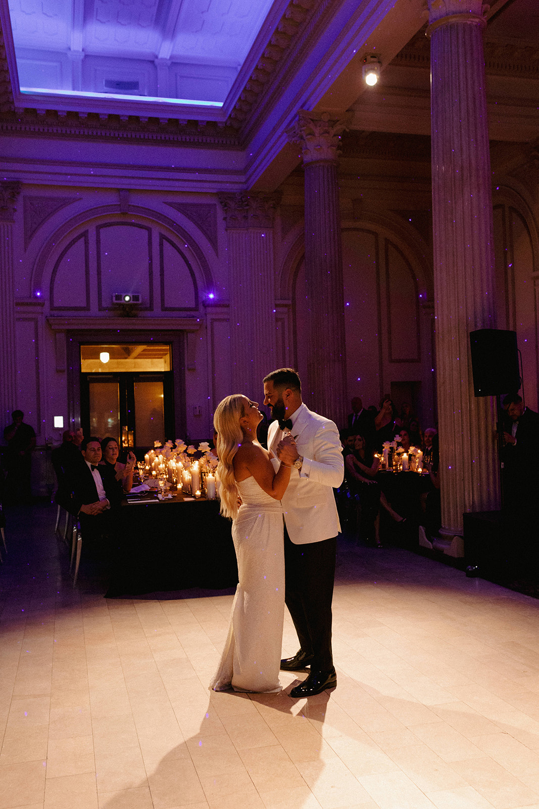 newlywed couples first dance Old Hollywood wedding at the Treasury in St Augustine FL