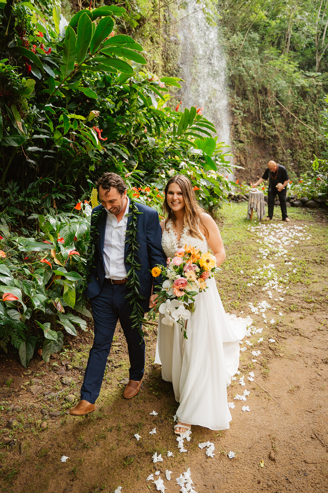 Kauai waterfall elopement