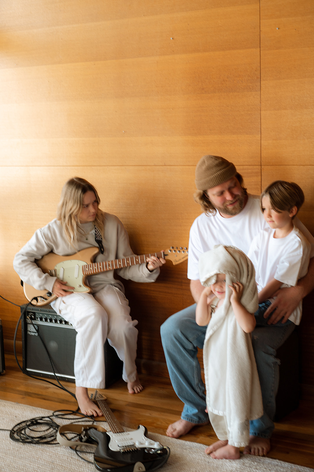 family with guitar in provo utah home