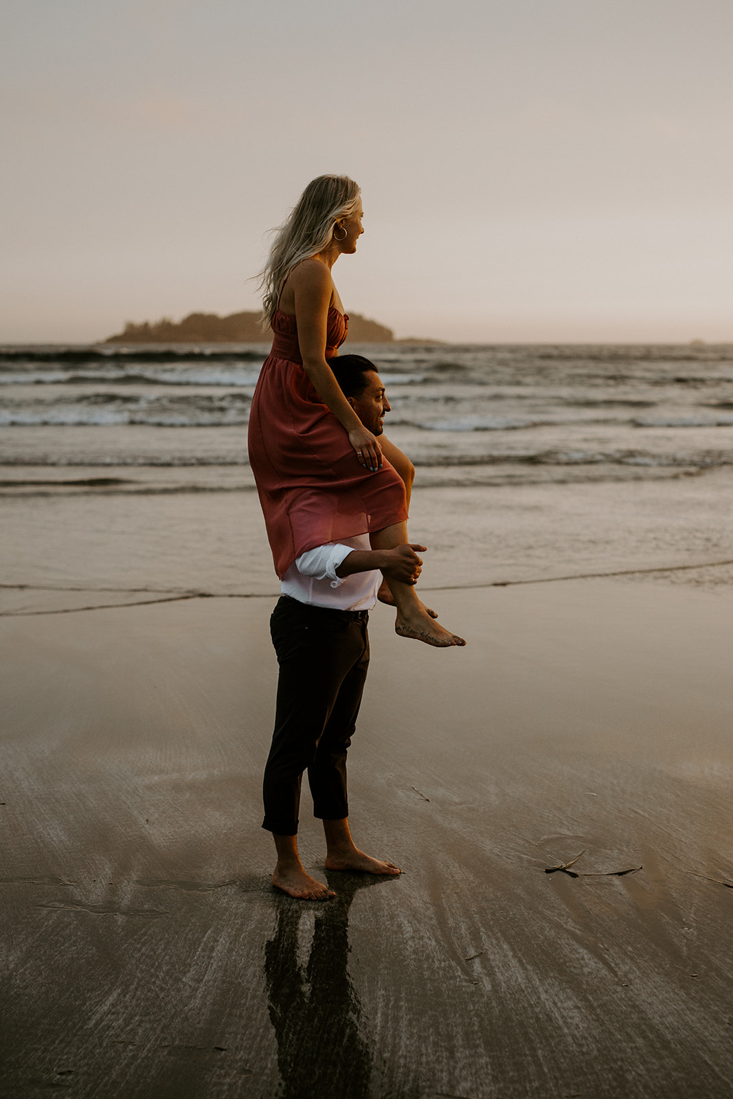 Sunset Engagement Session in Tofino BC