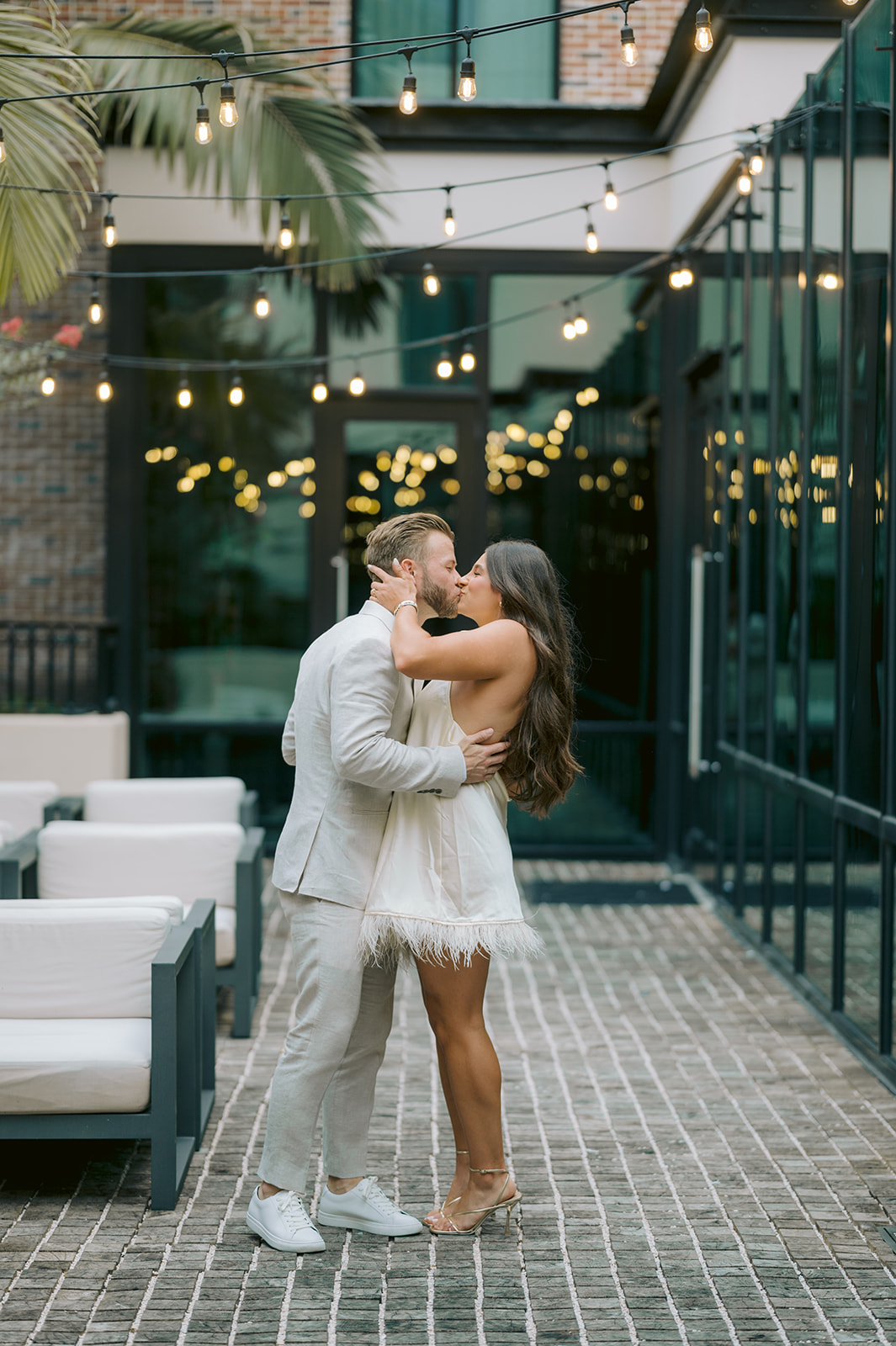 "Hailey and Jeff sharing a laughter, captured by Tampa wedding photographer"
