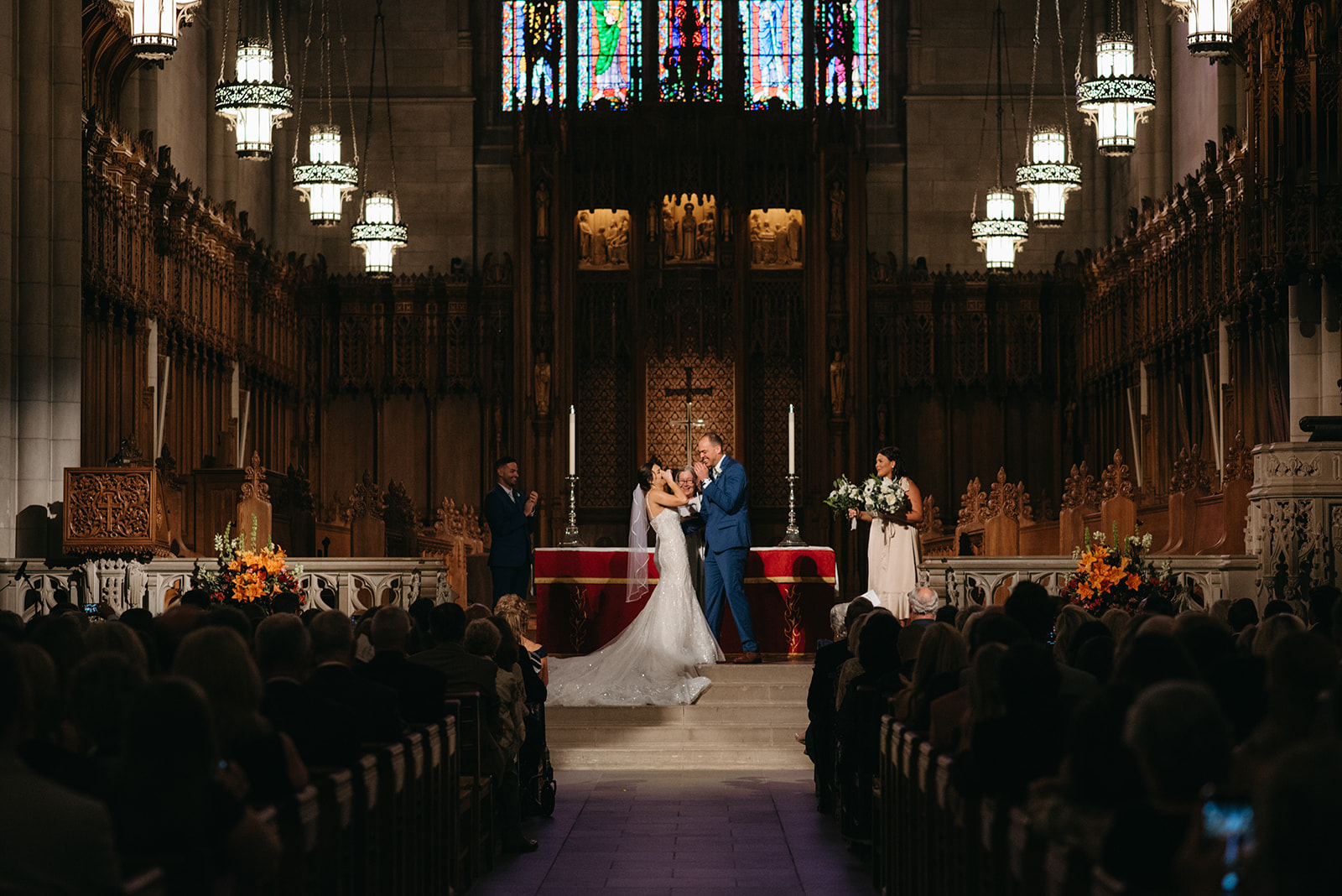 Elegant Wedding at Duke Chapel and University Tower 