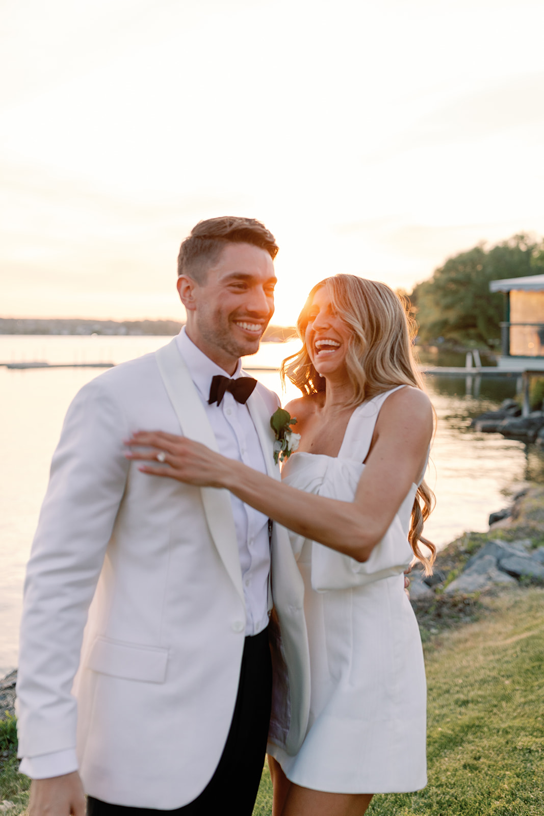 The couple during sunset at Canandaigua Country Club.