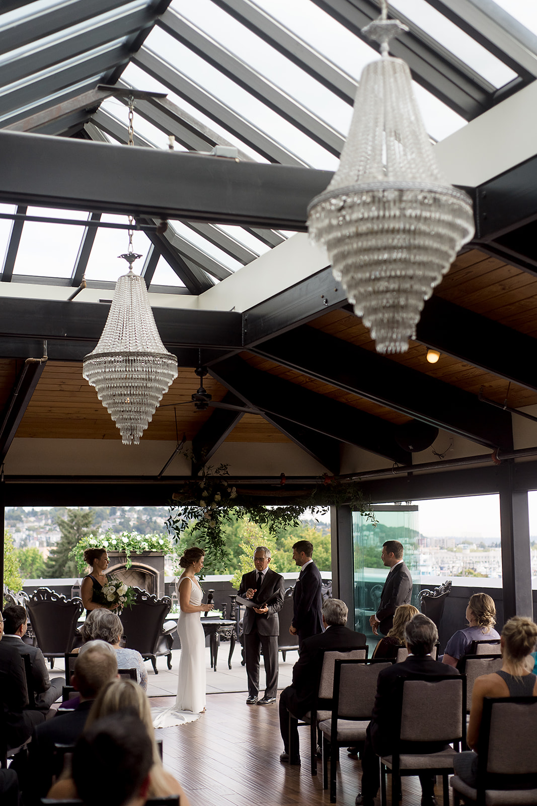 Hotel Ballard Olympic Rooftop Pavilion Wedding