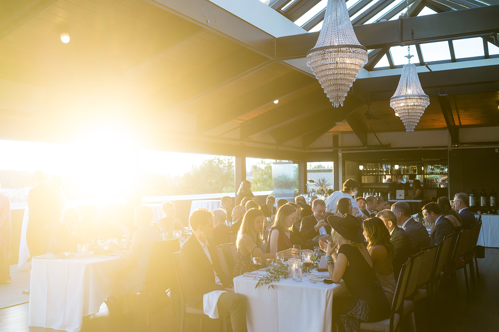 Olympic Rooftop Pavilion Wedding at Sunset