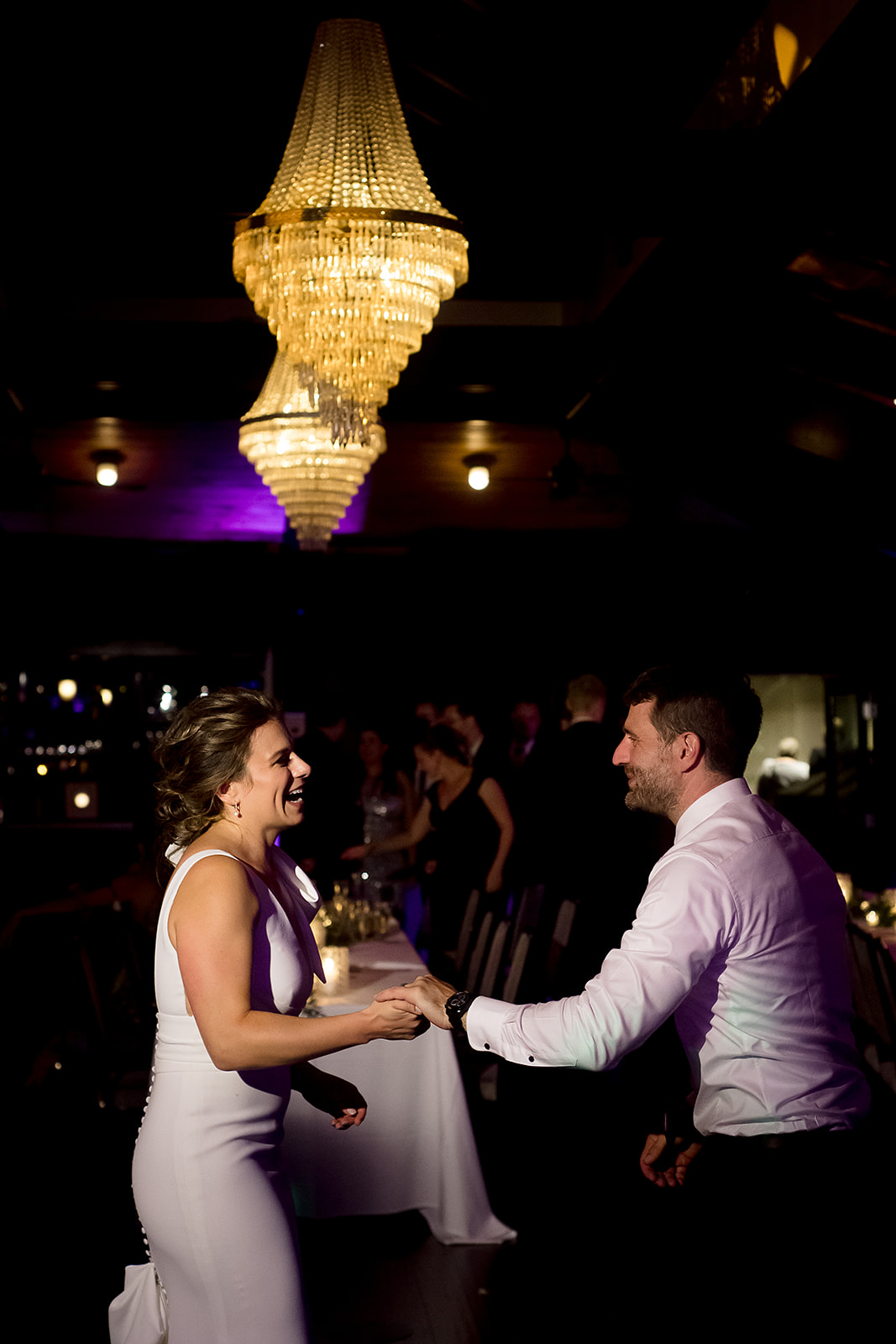 first dance at Hotel Ballard Olympic Rooftop Pavilion Wedding 