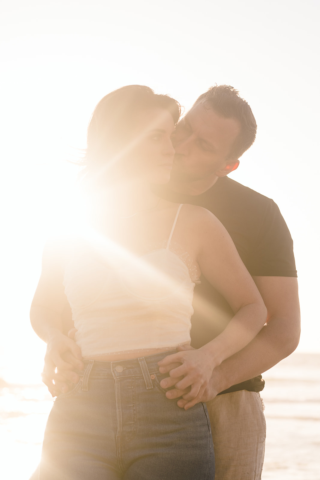 Cannon Beach Engagement session during sunset on the Oregon Coast