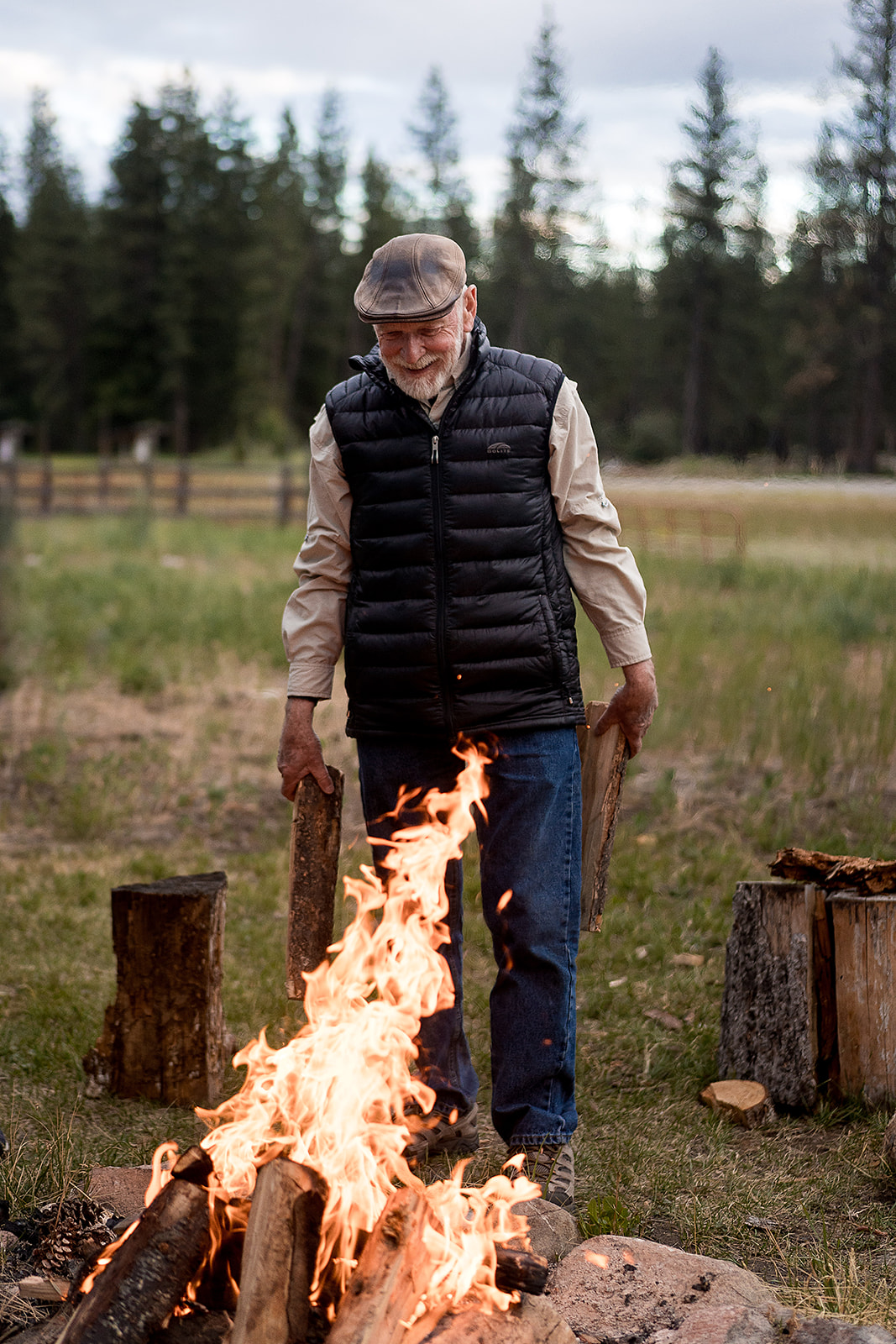 father of the bride starts fire at Mazama Ranch House 
