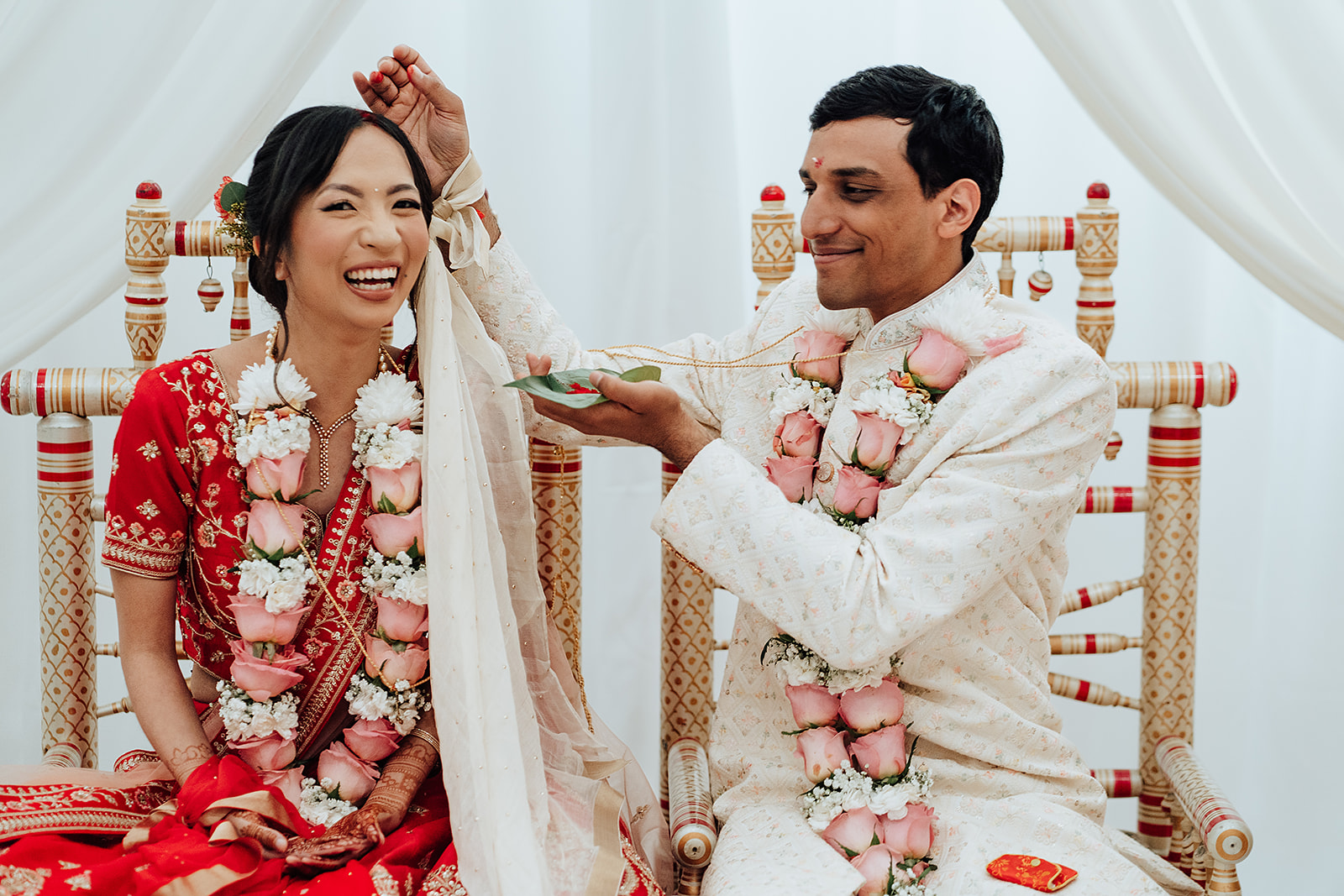 Orange county Indian wedding photography with traditional rituals wedding flowers 