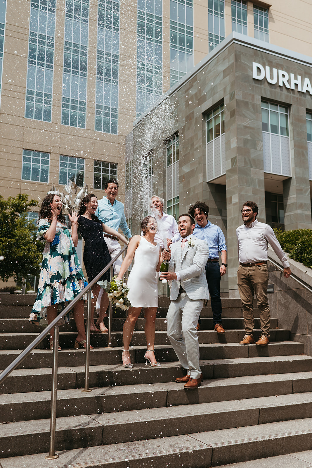 Summer Courthouse Wedding in Downtown Durham 