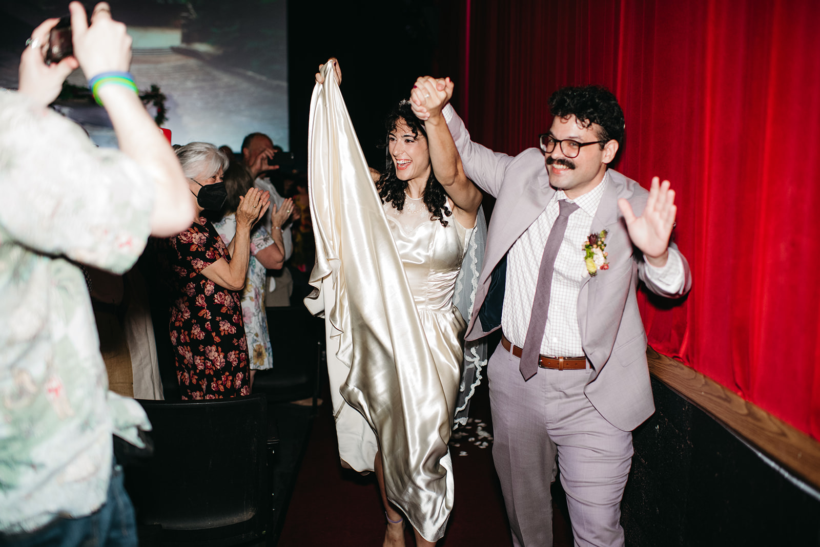 Eclectic, fun Jewish Wedding at the Varsity Theatre and Botanical Gardens in Chapel Hill
