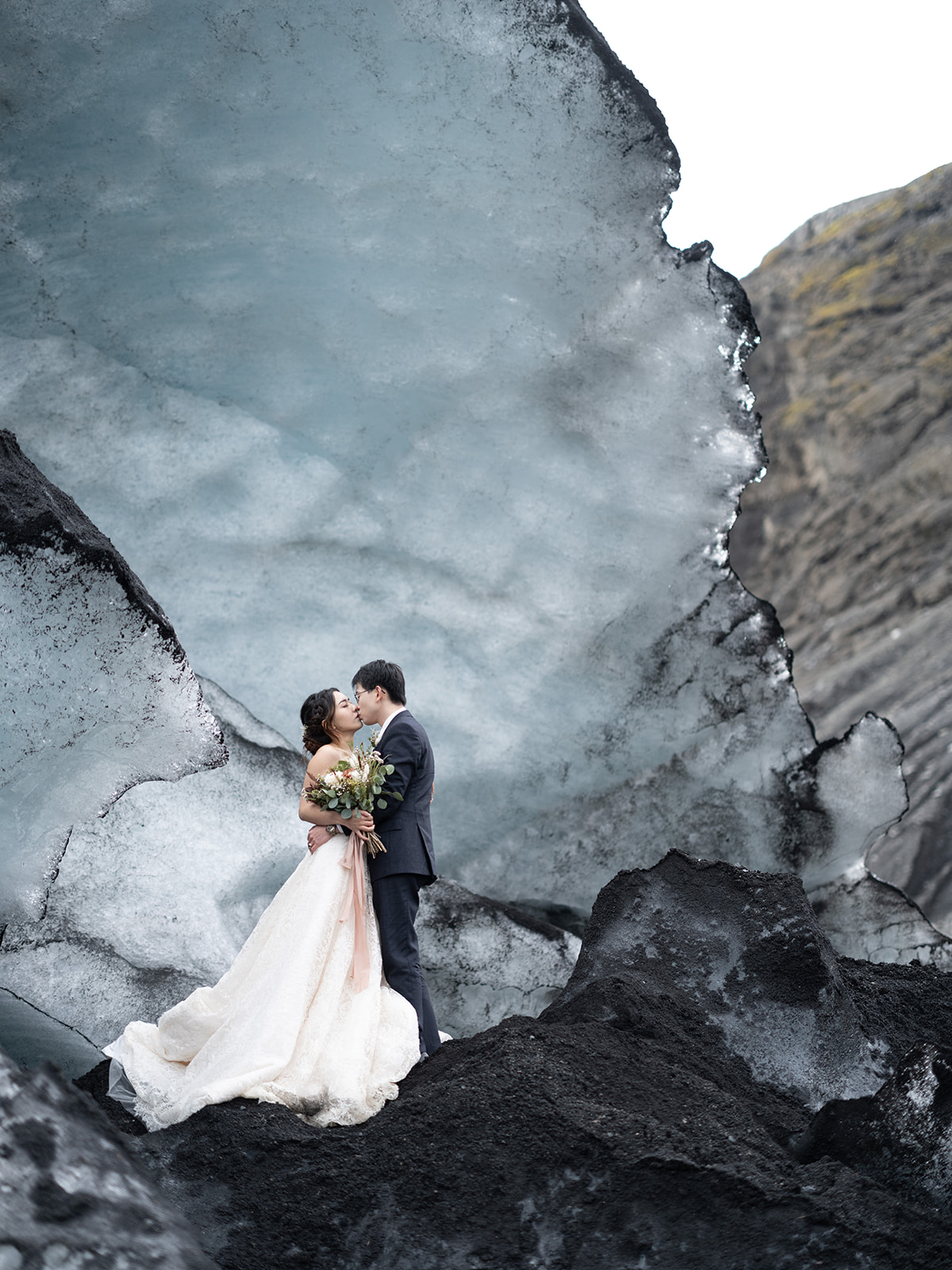 Iceland glacier elopement 