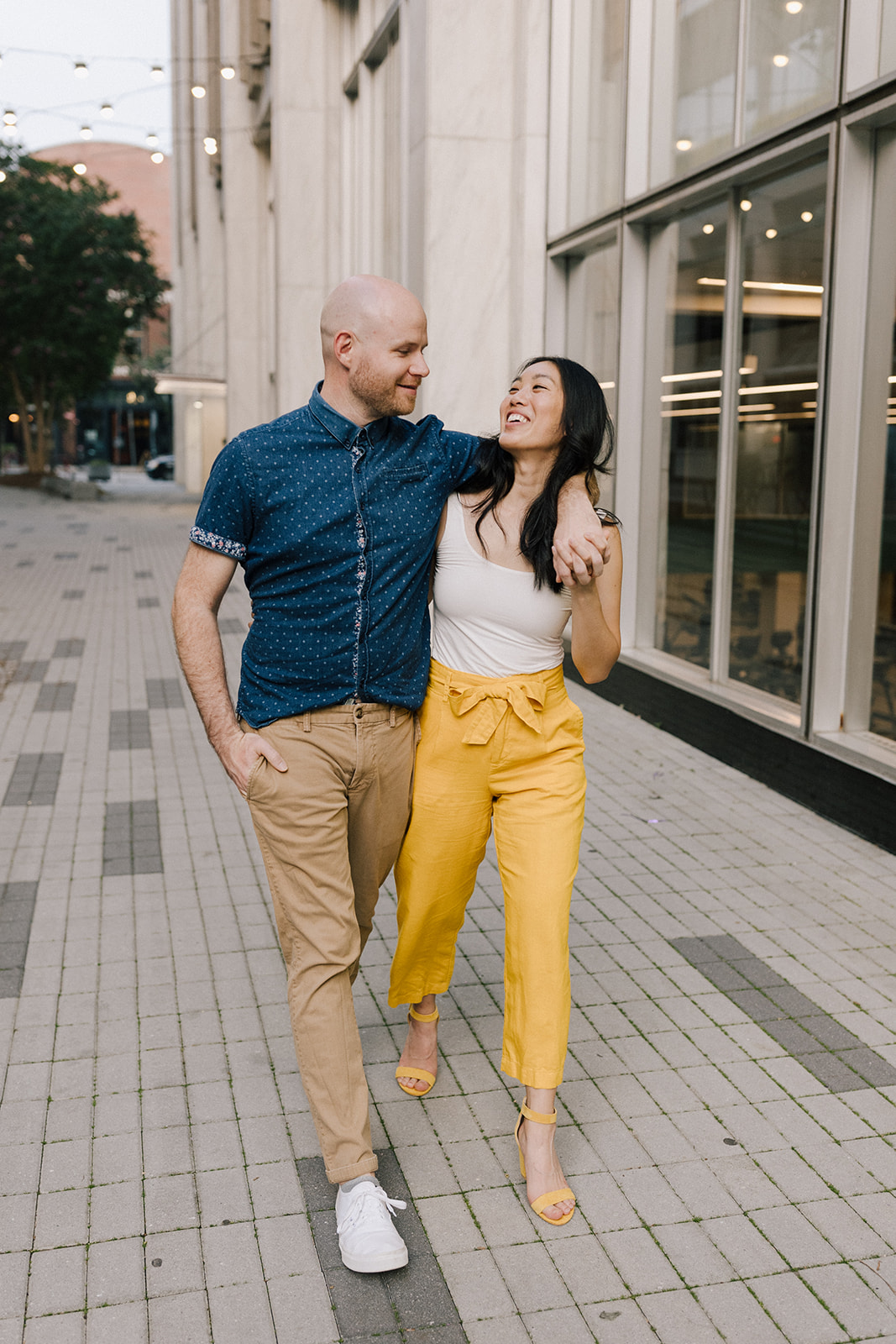 Amy Ellis Photography couples or engagement session in Downtown Raleigh and Goodberry's ice cream date, NC