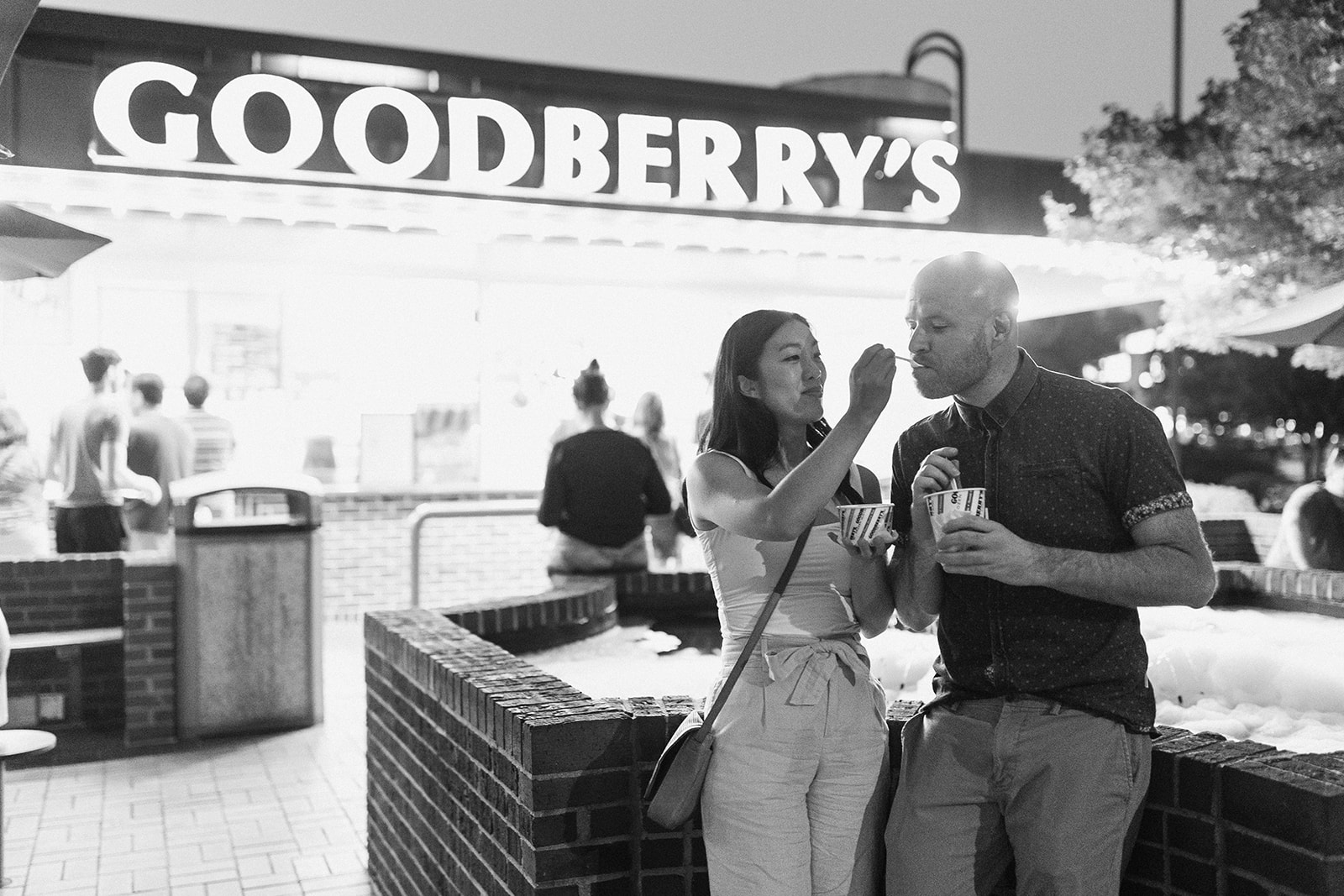 Amy Ellis Photography couples or engagement session in Downtown Raleigh and Goodberry's ice cream date, NC