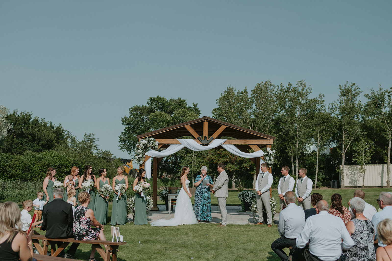 modern Saskatchewan farm wedding