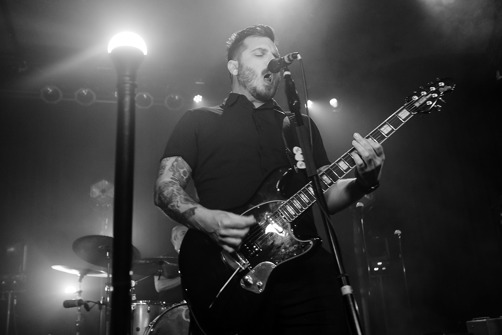 Dustin Kensrue of Thrice preforms at the showbox during their 20th Anniversary of Artists In The Ambulance