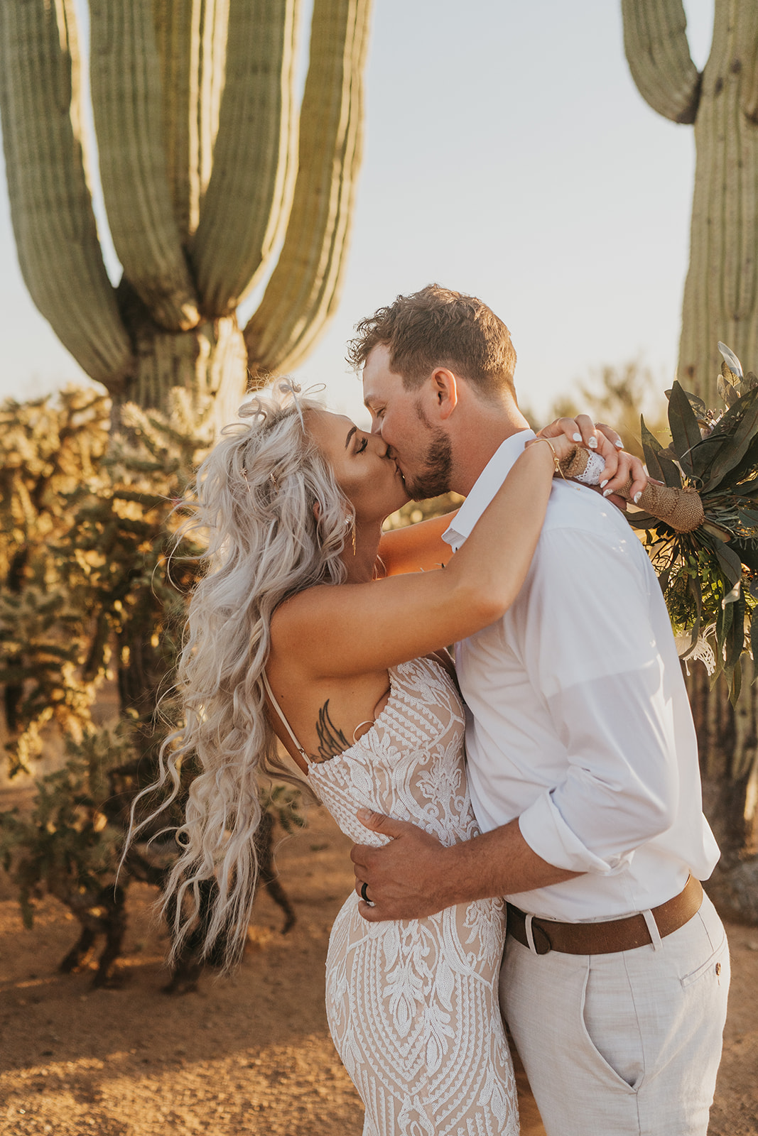 Bride and Groom Married at Joshua Tree House in Tucson Arizona 