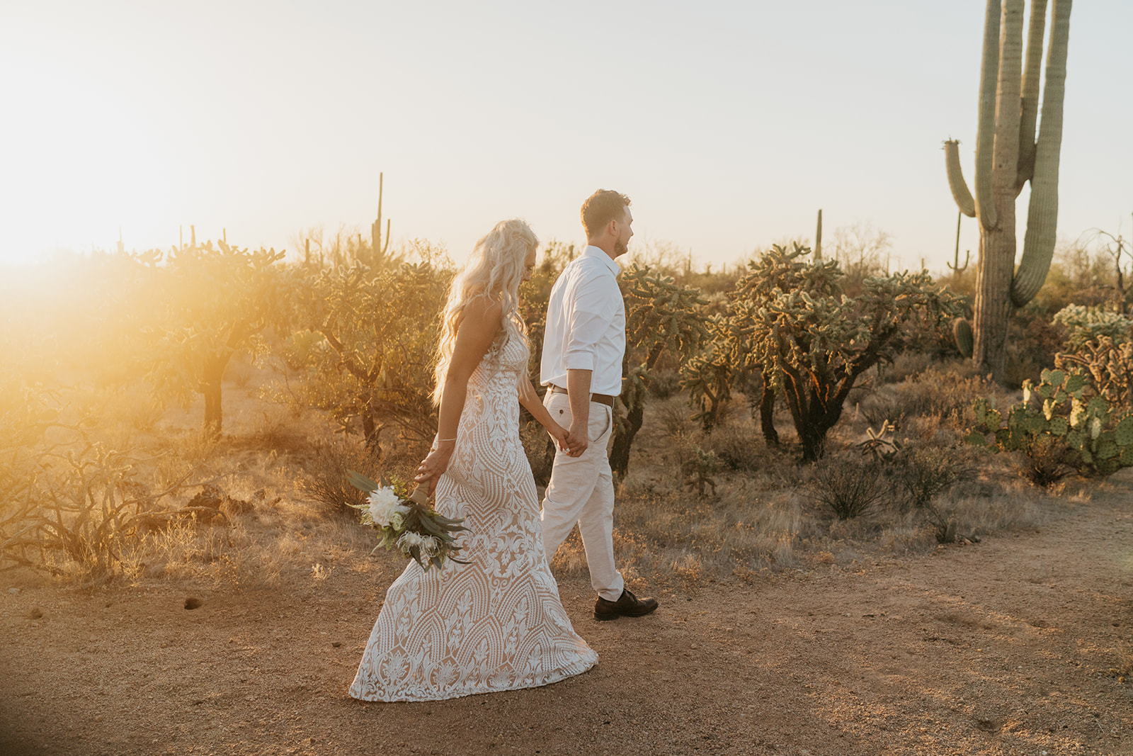 Bride and Groom Married at Joshua Tree House in Tucson Arizona 