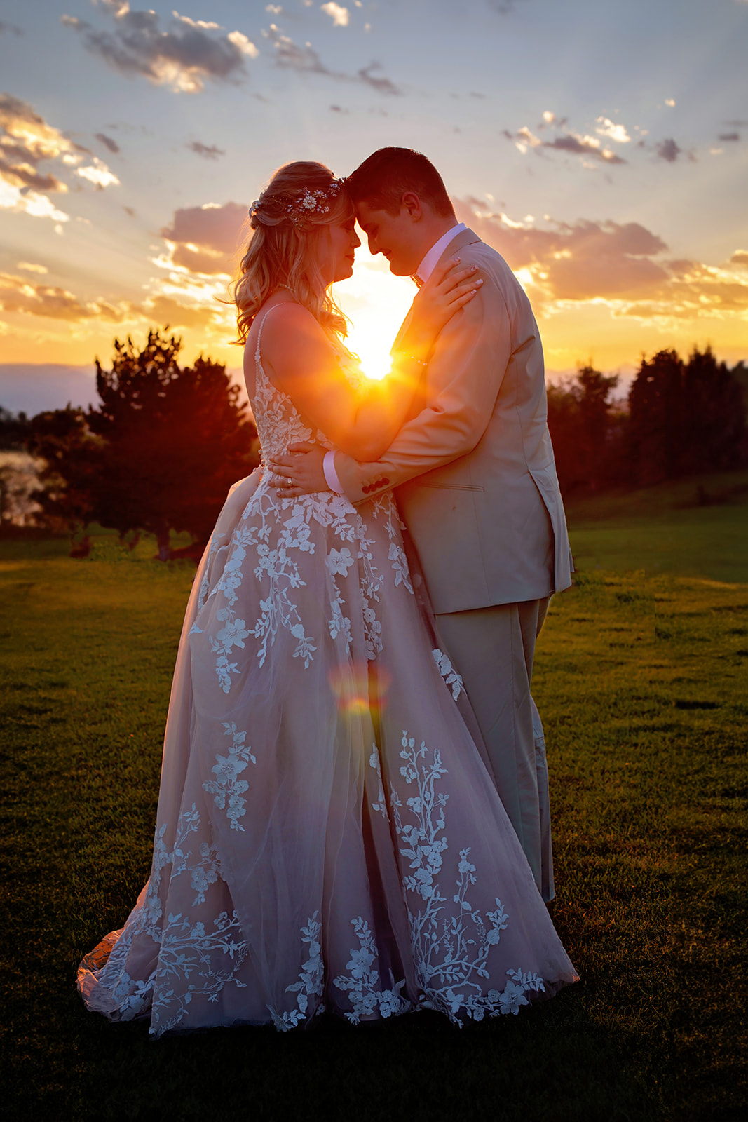 Colorado sunset wedding photography