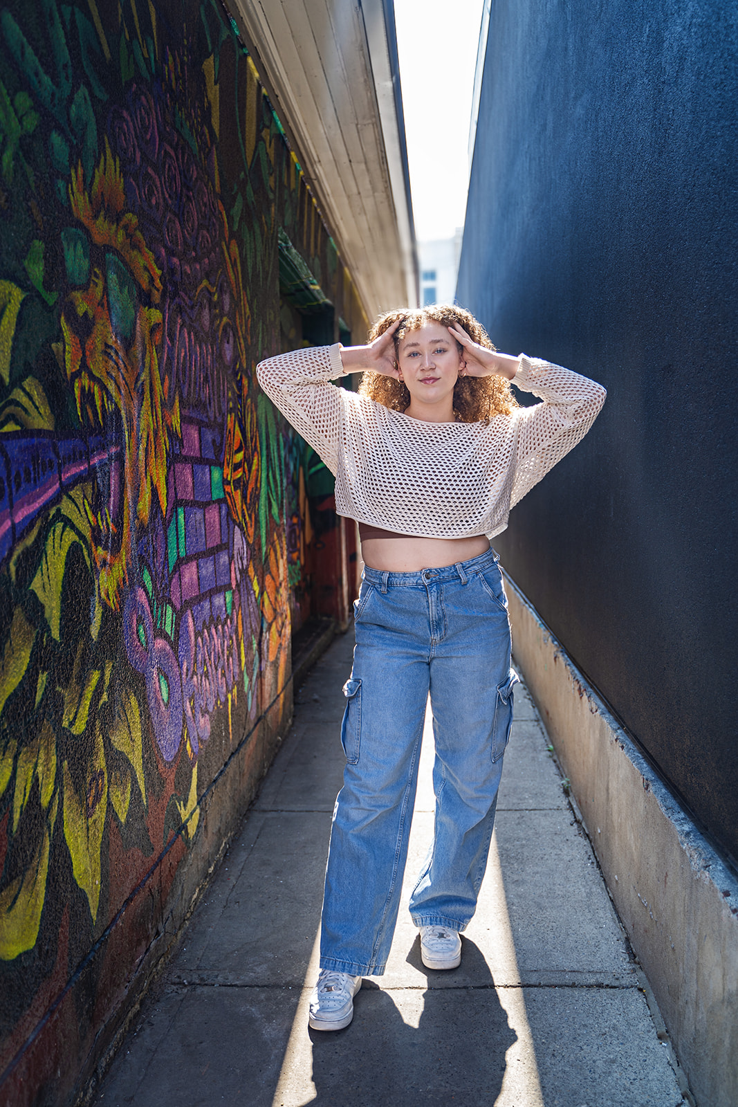 A colorful whyte ave senior session in edmonton alberta