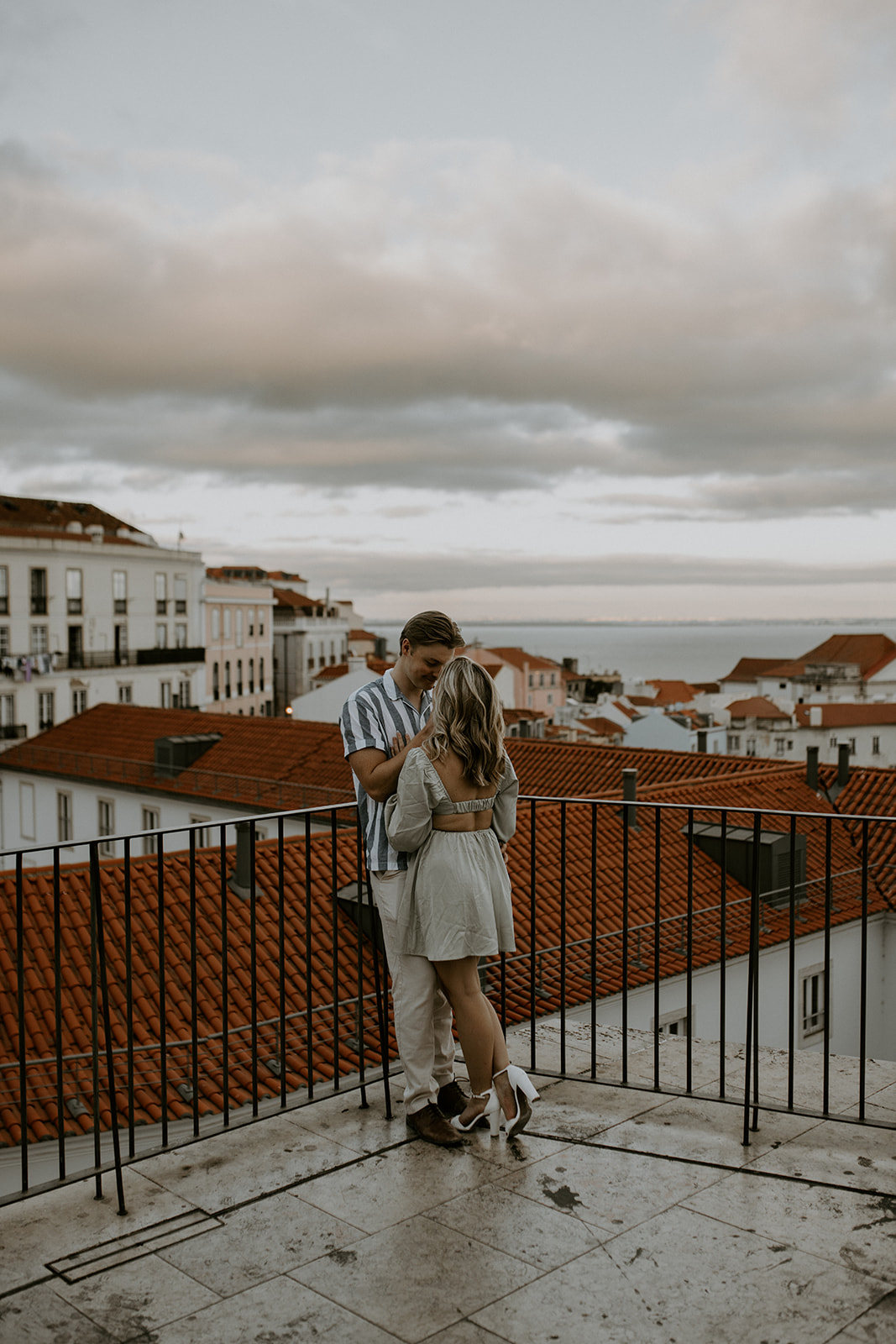 Sunset Engagement Session in Alfama Lisbon, Portugal