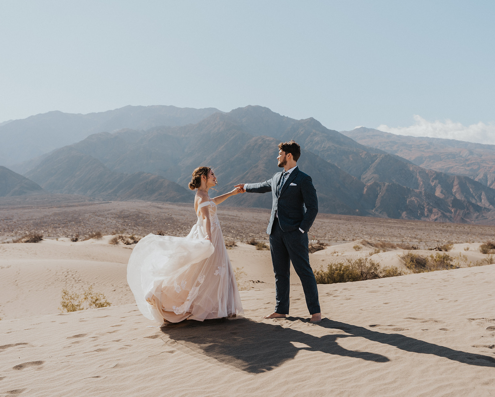 Death Valley elopement couples dancing 