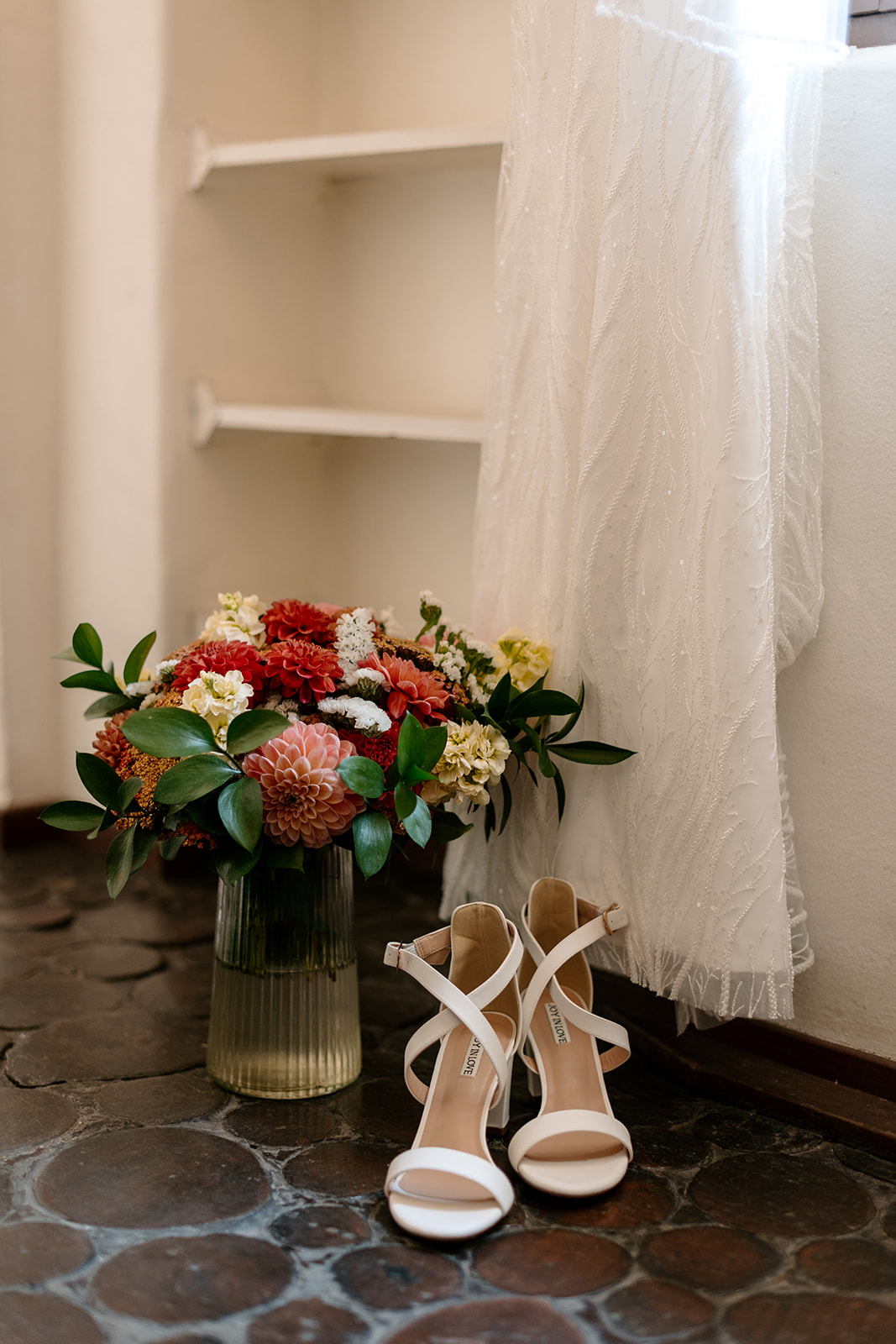 griffith house anaheim california socal orange county wedding white wedding heels red yellow pink flowers florals
