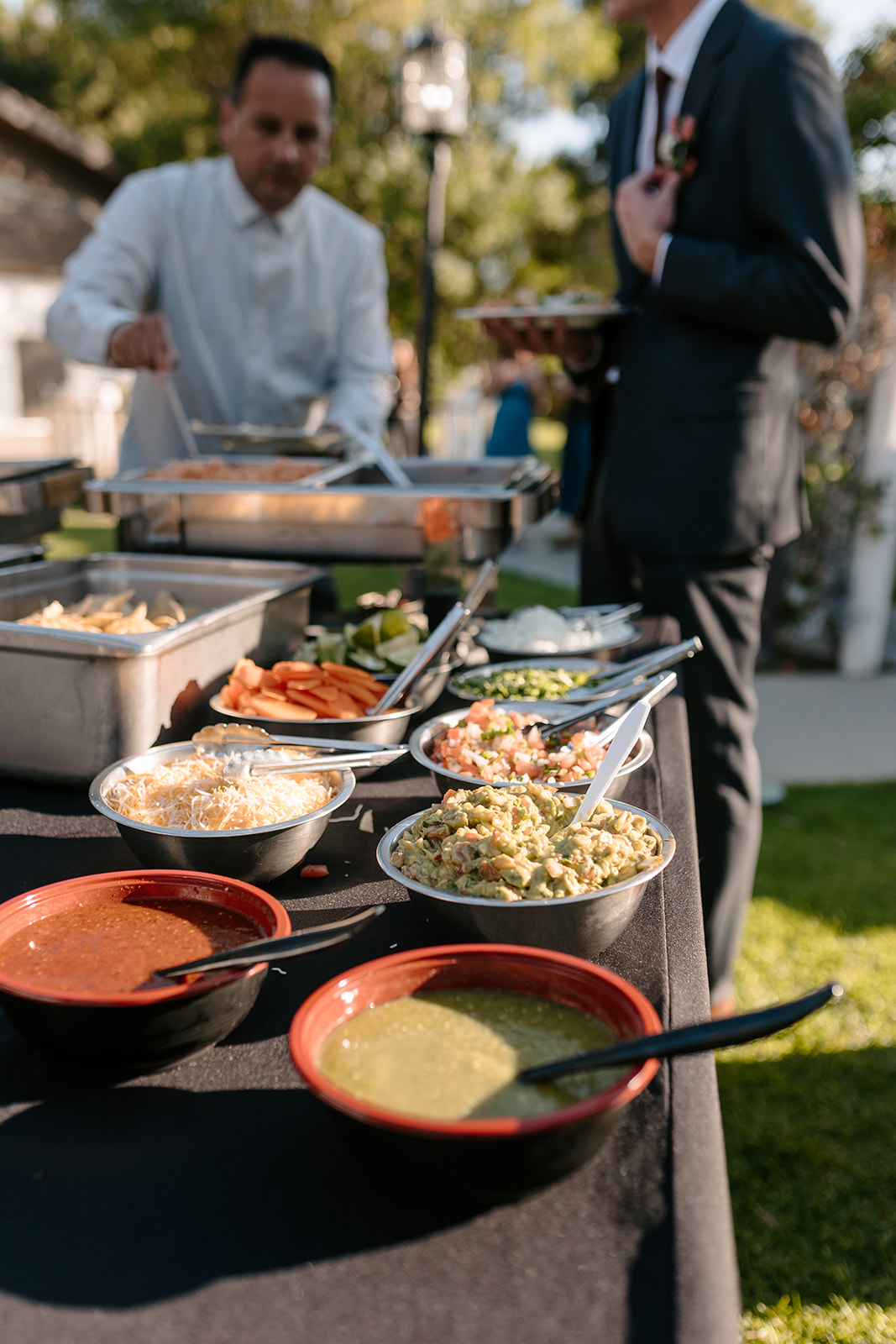 griffith house anaheim california socal orange county wedding catering outdoor reception tacos mexican food spanish food