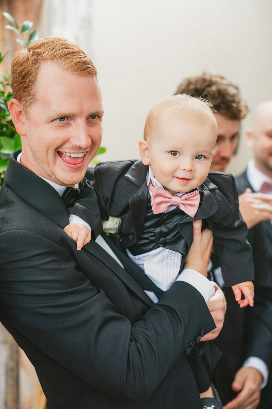 groom with son
