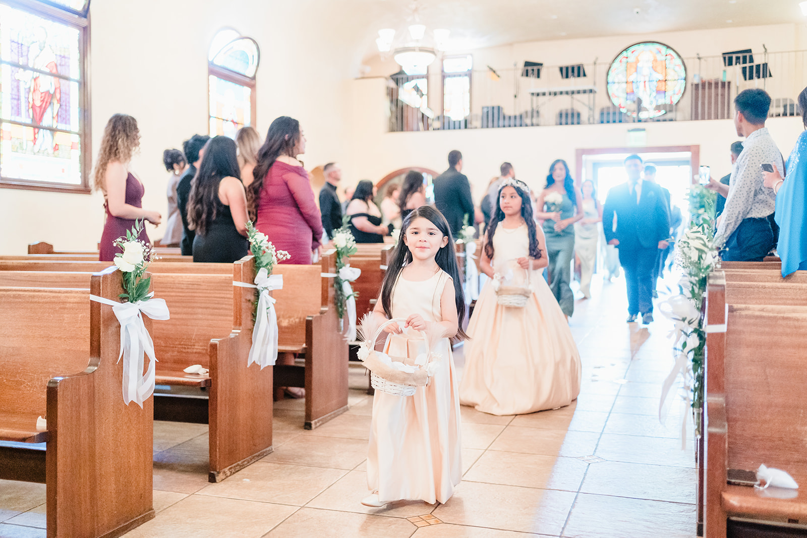 Breathtaking church ceremony capturing the essence of Nallely and Ansony's wedding, showcasing the couple's joy and the 