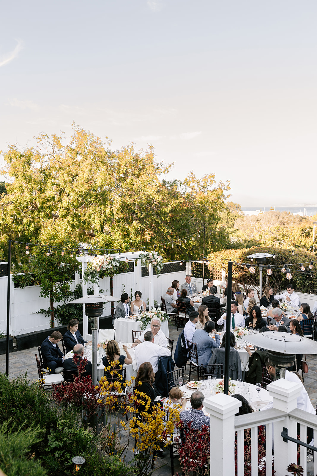 the perry house wedding monterey california outdoor reception bestman toast family toast reception ideas elegant