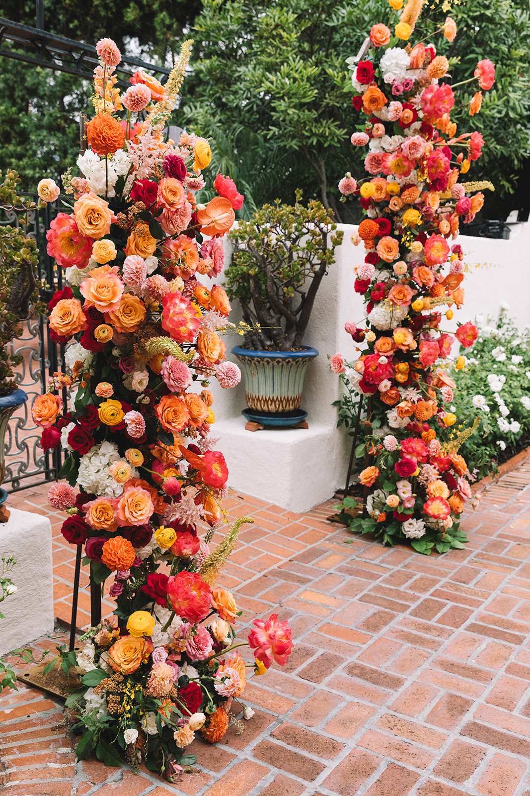 colorful summer wedding florals by STEM Floral Co