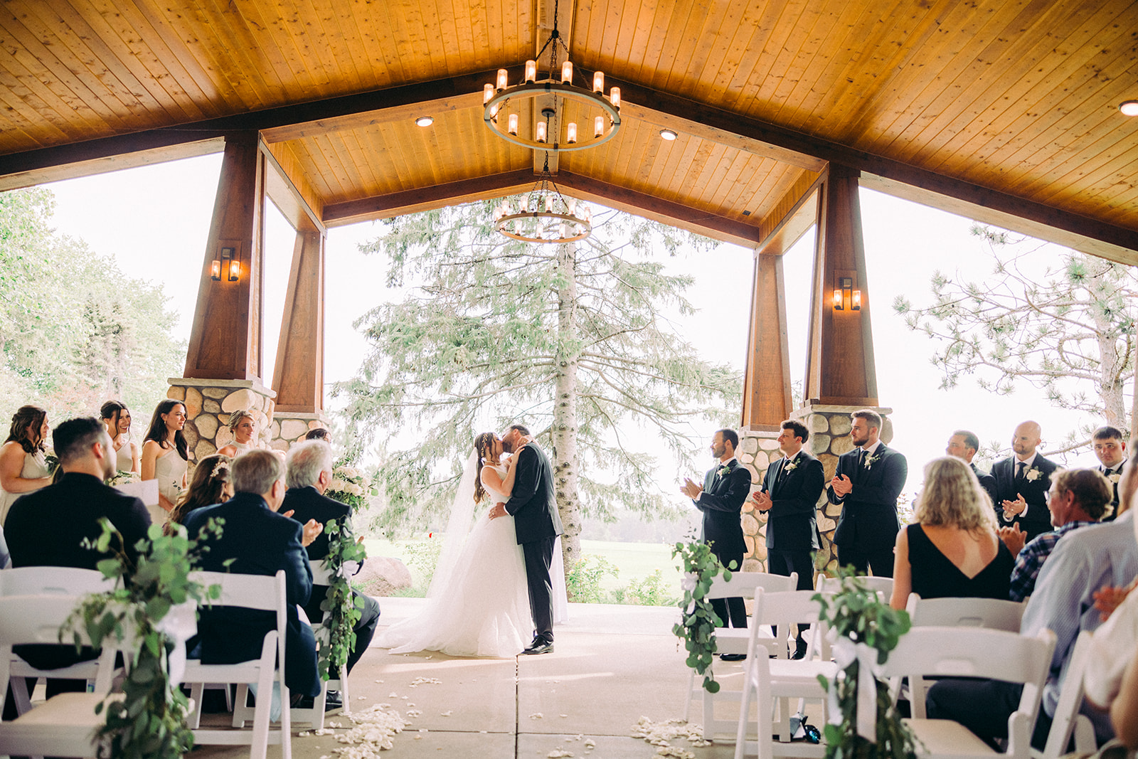 Antler's pavilion wedding ceremony picture