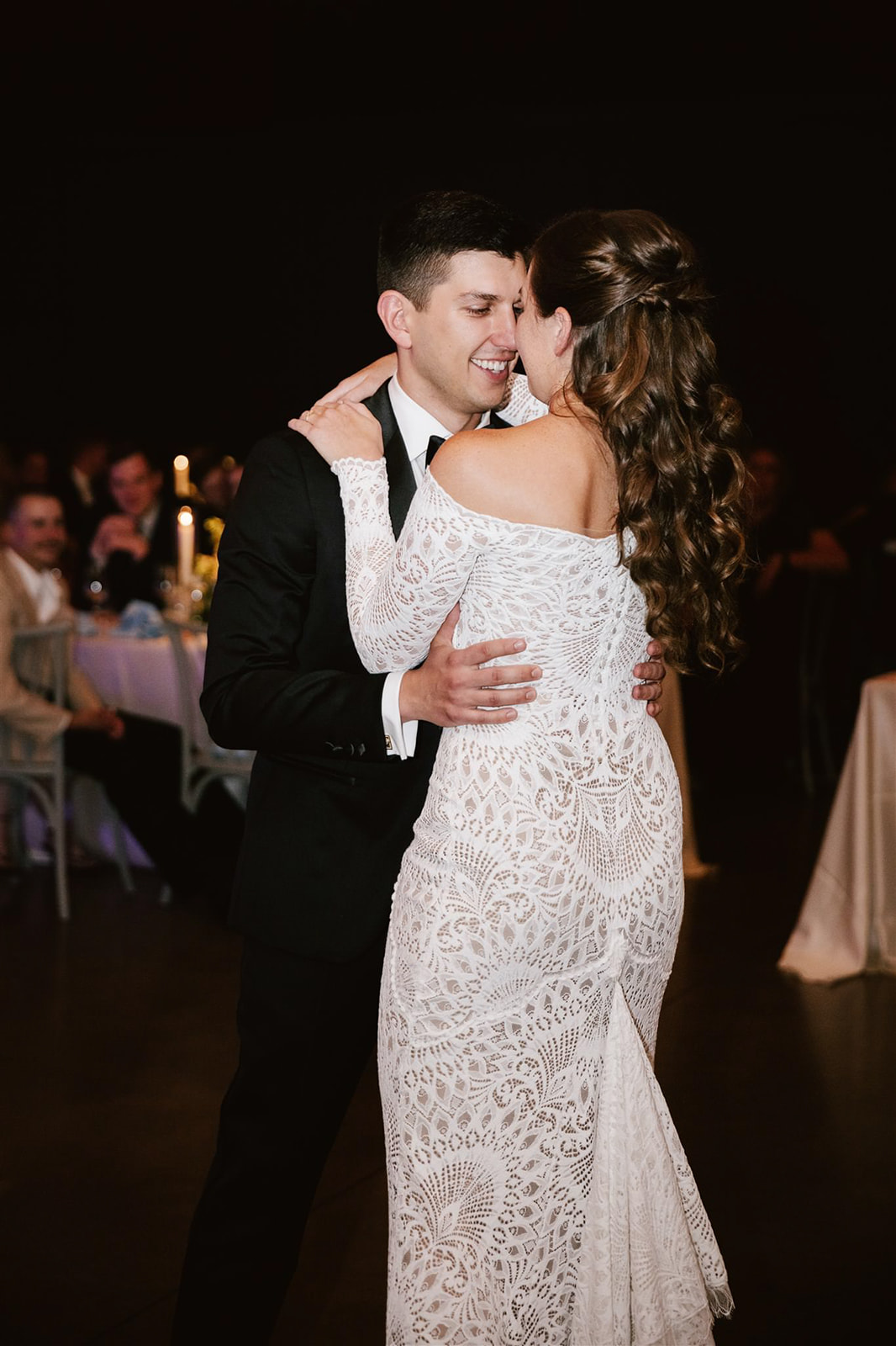 Bride and groom's magical first dance at Walden Chicago, radiating love and joy.