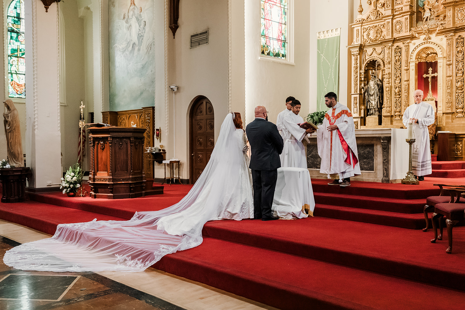 Catholic Wedding Ceremony at Holy Family Catholic Church in Pasadena