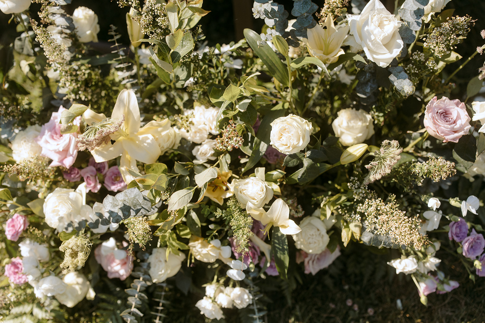 Flowers at a wedding ceremony 