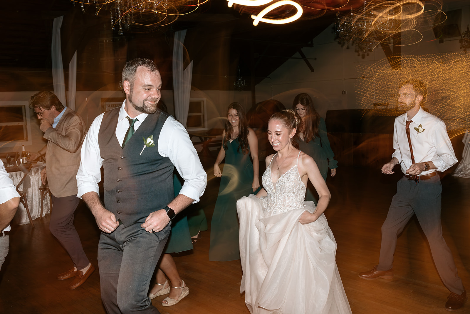 copper gables barn wedding roy washington state wedding dj wedding lights wedding party pictures dancing song ideas