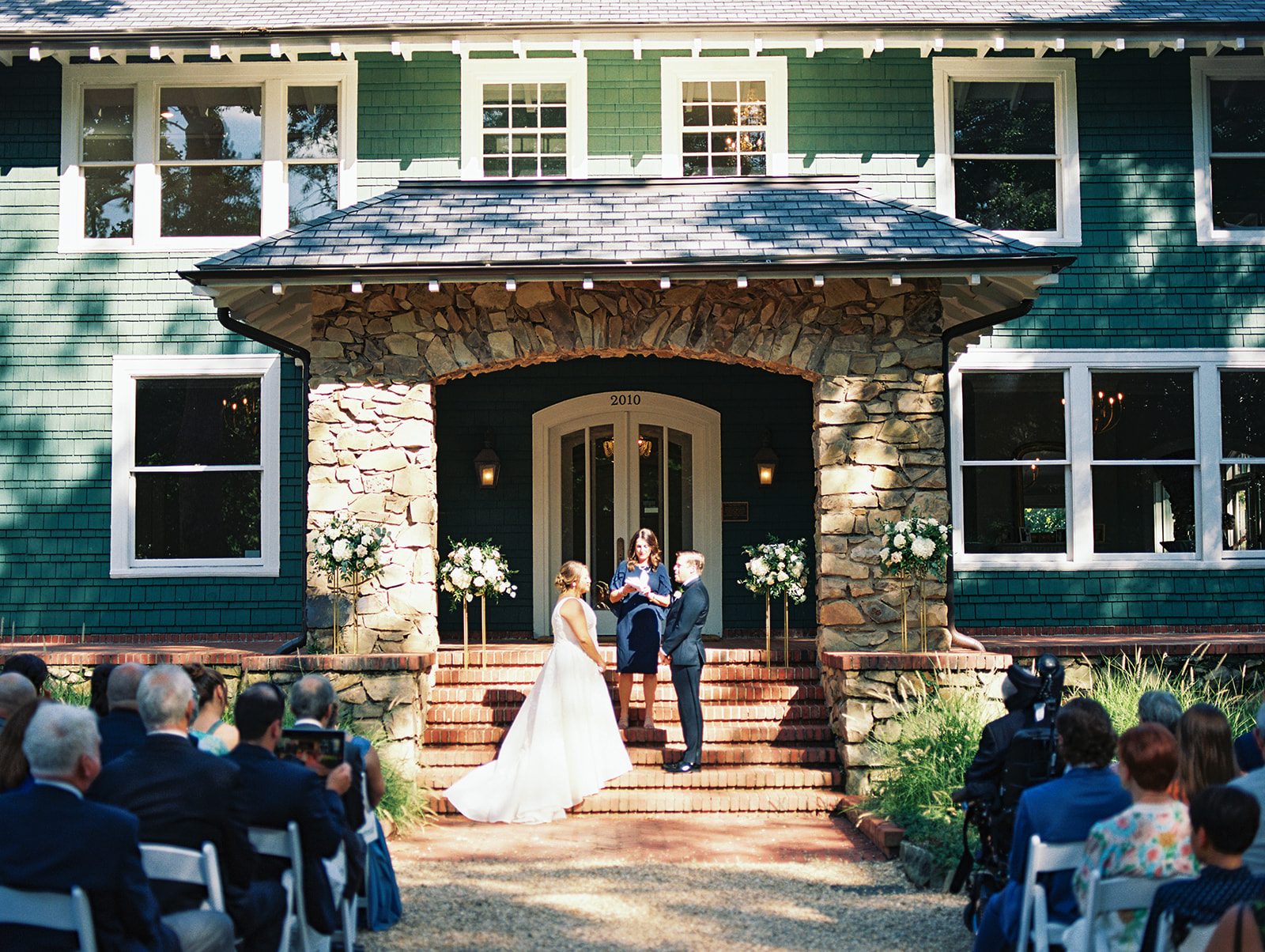 Bride and groom at VanLandingham Estate Wedding in Charlotte