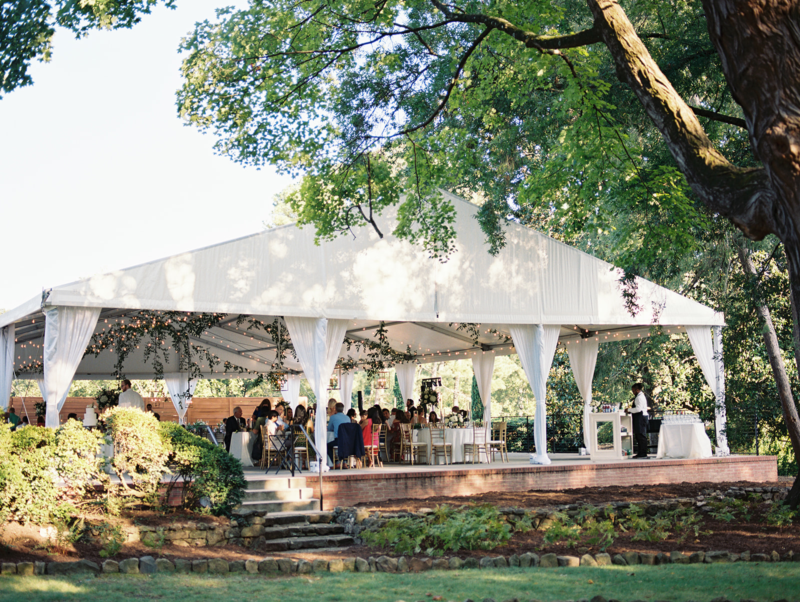 Tented reception at VanLandingham Estate Wedding in Charlotte