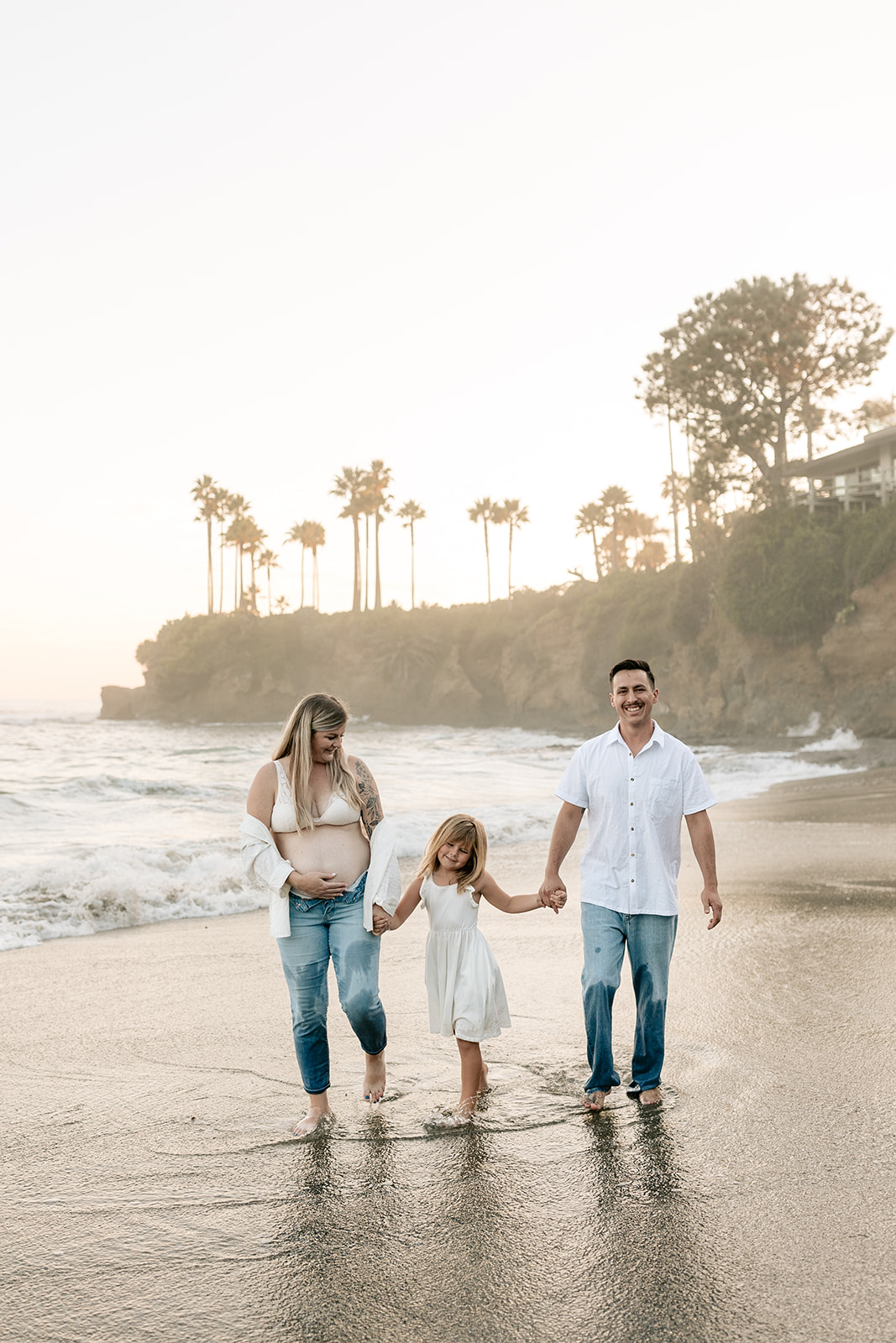 laguna beach socal southern california maternity family pictures father daughter pictures family photoshoot photography