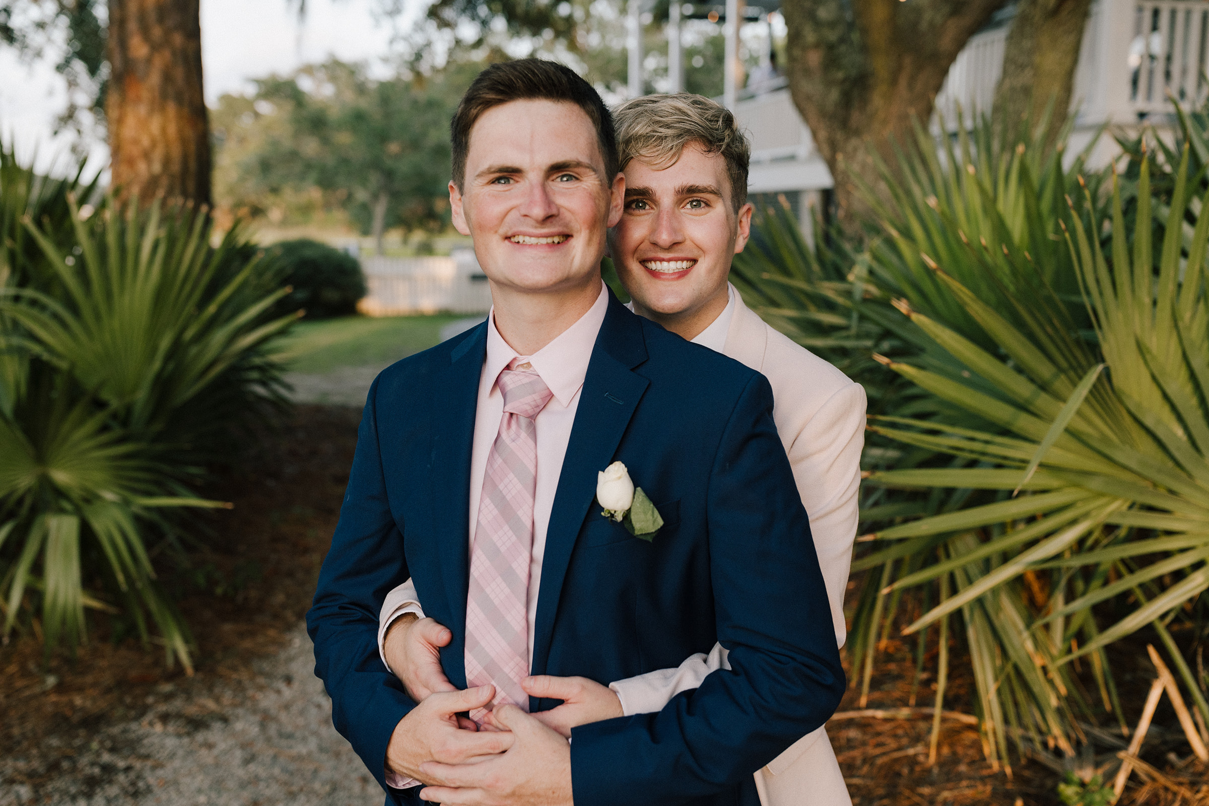 two grooms wedding portraits in Charleston SC
