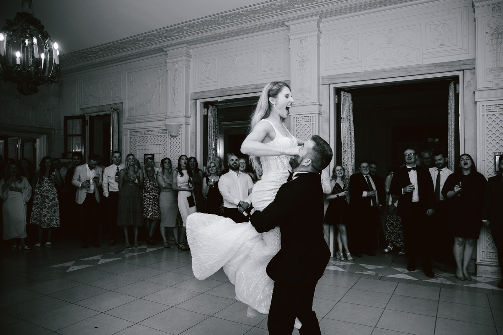Epic first dance moments at Armour House epitomize the romance and joy of the newlyweds' celebration.