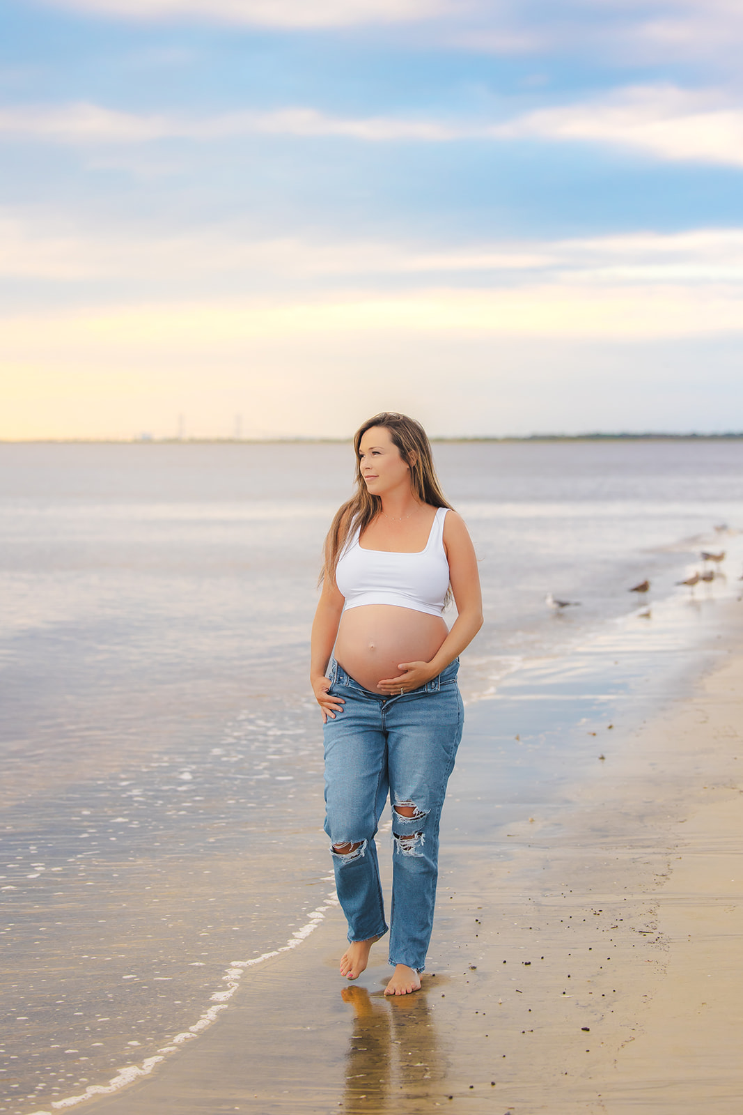 Maternity Photos on St. Andrews Beach, Jekyll Island